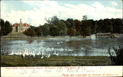 Lake And Museum, Roger Williams Park Providence, RI Postcard Postcard