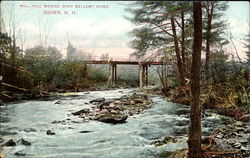 Mill Hill Bridge Over Bellamy River Postcard