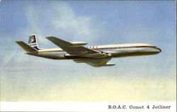 B.O.A.C. Comet 4 Jetliner Postcard