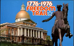 State House Paul Revere Statue Postcard