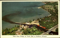 Calm River Village On Torch Lake Postcard