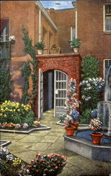 Little Theatre Courtyard New Orleans, LA Postcard Postcard