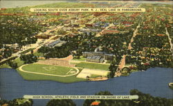 Looking South Over Asbury Park Postcard