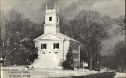 First Church Of Christ Congregational Redding, CT Postcard Postcard