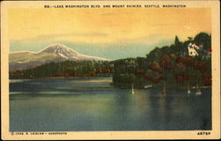 Lake Washington Blvd. And Mount Rainier Postcard