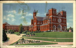 The Archabbey Church, St. Vincent College Latrobe, PA Postcard Postcard