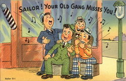 Sailor! You Old Gang Misses You Postcard