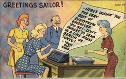 Greetings Sailor! Postcard