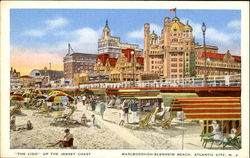 The Lido Of The Jersey Coast, Marlborough Blenheim Beach Postcard