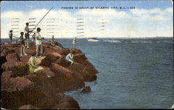 Fishing Is Great At Atlantic City New Jersey Postcard Postcard