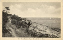 The Shore Path At Pigeon Cove Rockport, MA Postcard Postcard