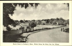 Winds Along The Shore Into The Village, Beach Street Rockport, MA Postcard Postcard