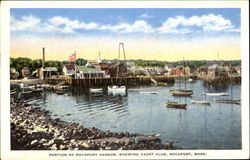 Portion Of Rockport Harbor Postcard