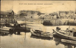 Wharf Scene, Bearskin Neck Postcard