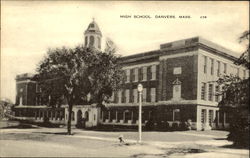 High School Danvers, MA Postcard Postcard