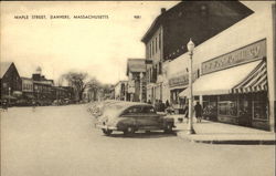 Maple Street Danvers, MA Postcard Postcard