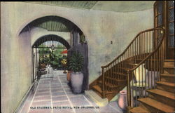 Old Stairway, Patio Royal Postcard