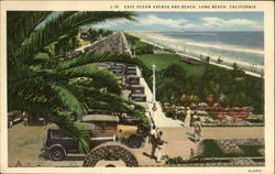 East Ocean Avenue And Beach Postcard