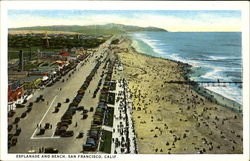 Esplandade And Beach San Francisco, CA Postcard Postcard