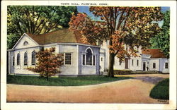 Town Hall Fairfield, CT Postcard Postcard