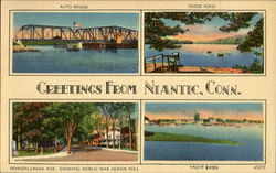 Greetings From Niantic Connecticut Postcard Postcard