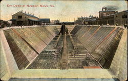 Dry Dock At Newport News Virginia Postcard Postcard