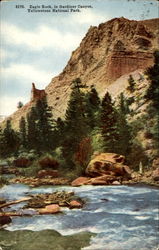 Eagle Rock In Gardiner Canyon, Yellowstone Nationa Park Yellowstone National Park Postcard Postcard