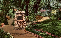 The Fountain Cawston, Ostrich Farm South Pasadena, CA Postcard Postcard