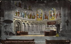 Interior Memorial Church, Stanford University Palo Alto, CA Postcard Postcard