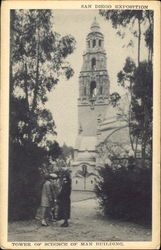 Tower of Science of man Building 1935 California Pacific Exposition San Diego Postcard Postcard