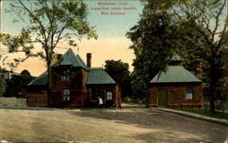 Connecticut Insane Hospital Main Entrance Postcard