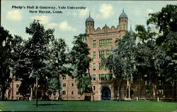 Phelp's Hall & Gateway, Yale University New Haven, CT Postcard Postcard