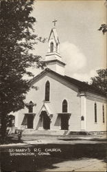 St. Mary's R. C. Church Stonington, CT Postcard Postcard