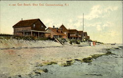 East Beach, West End Quonochontaug, RI Postcard Postcard