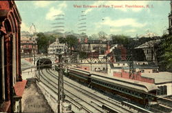 West Entrance Of New Tunnel Postcard