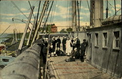 On Board U. S. Training Ship Postcard