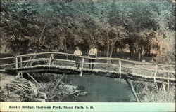 Rustic Bridge, Sherman Park Postcard