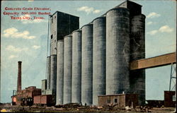 Concrete Grain Elevator Postcard