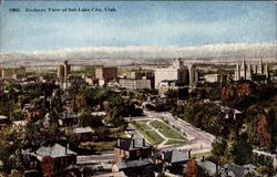 Birdseye View Of Salt Lake City Utah Postcard Postcard