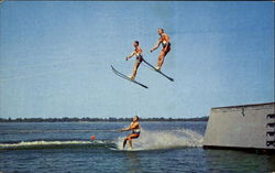 High Jumping On Water Skis Postcard