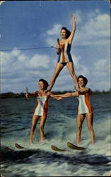 Skiing Is Fun In The Florida Sun Cypress Gardens, FL Postcard Postcard