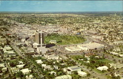 Young Circle And The Band Shell Looking West Postcard