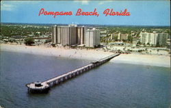 Fishing Pier Pompano Beach, FL Postcard Postcard