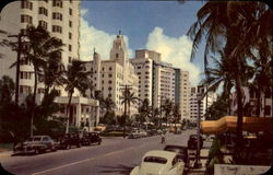 Luxurious Hotels Along Collins Avenue Postcard