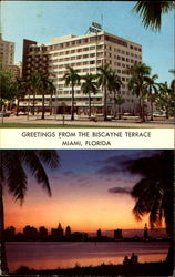 Greetings From The Biscayne Terrace, 340 Biscayne Boulevard Miami, FL Postcard Postcard