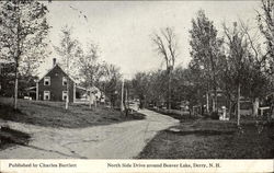 North Side Drive Around Beaver Lake Derry, NH Postcard Postcard