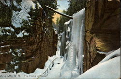 The Flume In Winter White Mountains, NH Postcard Postcard