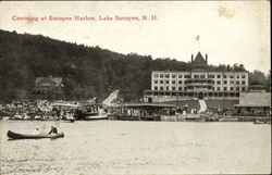 Canoeing At Sunapee Harbor Postcard