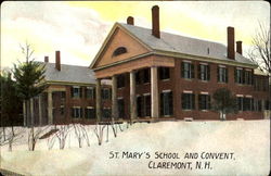 St. Mary's School And Convent Claremont, NH Postcard Postcard