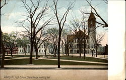 High School State House And City Hall Albany, NY Postcard Postcard